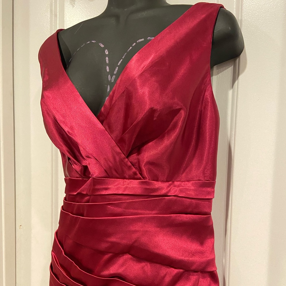 Js Collections Rich Satin Pink Draped Cocktail Pr… - image 1